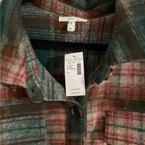 Long plaid “shacket” - Picture 3 of 3